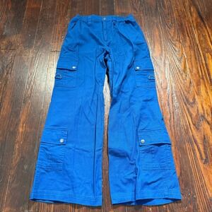 Hot Topic Pants Mens Small 27x26 Blue Wide Leg Baggy Cargo Goth Punk Skate